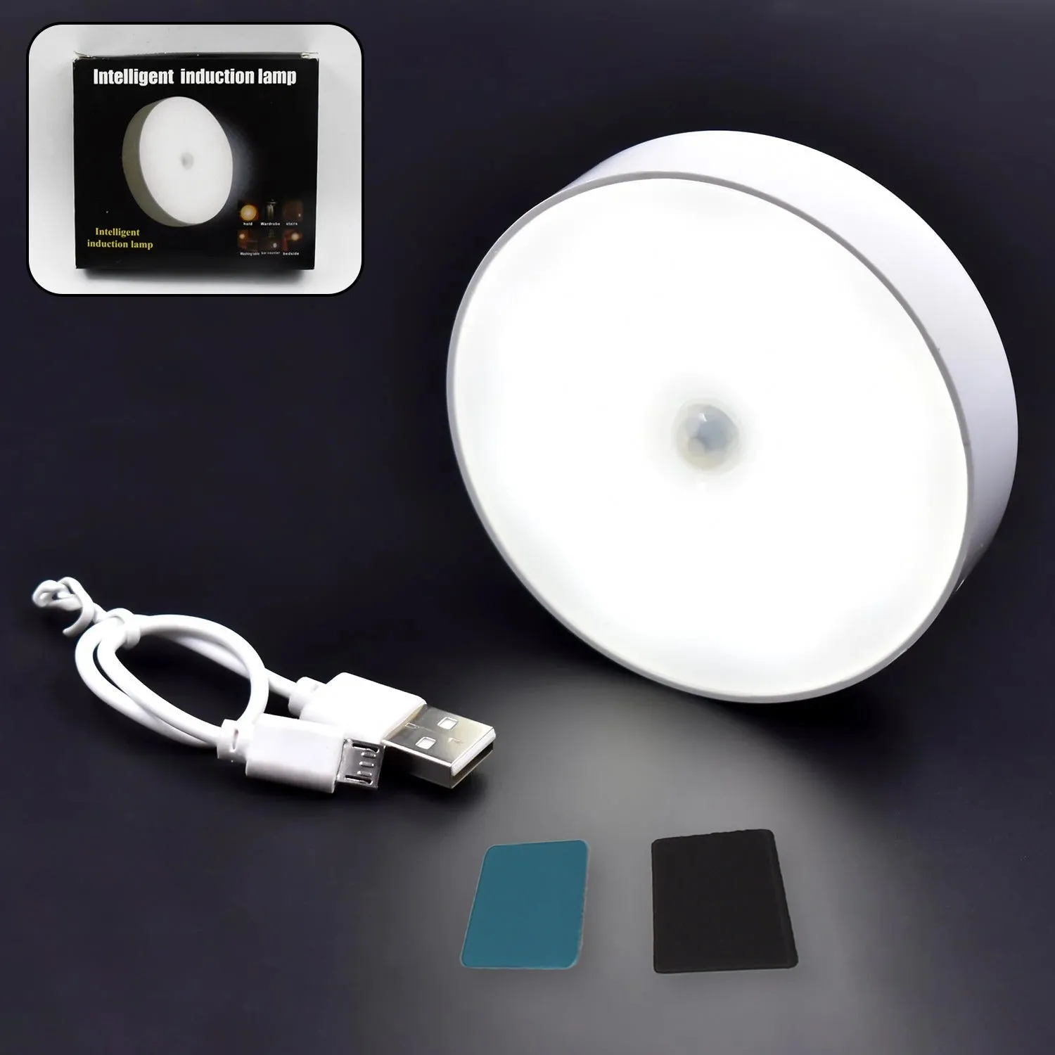 8 LED Night Lights With USB Charging & Double-Sided Adhesive Pads(1 Pc)