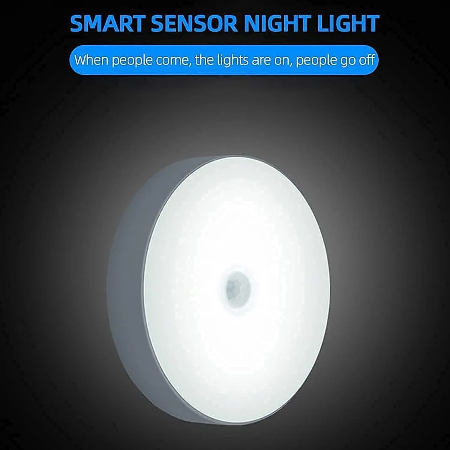 8 LED Night Lights With USB Charging & Double-Sided Adhesive Pads(1 Pc)