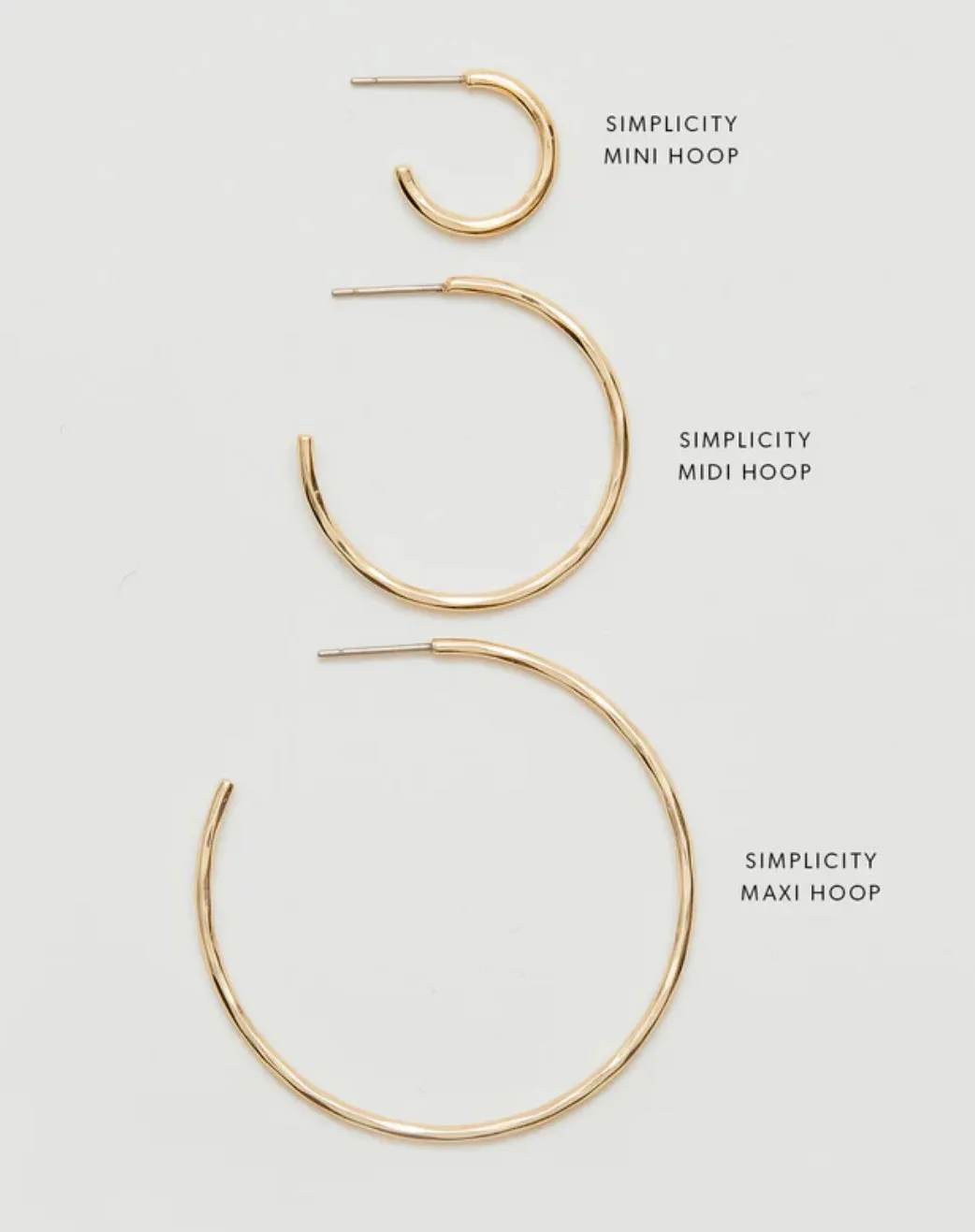Bryan Anthonys Simplicity Midi Hoop Earrings 14K Gold