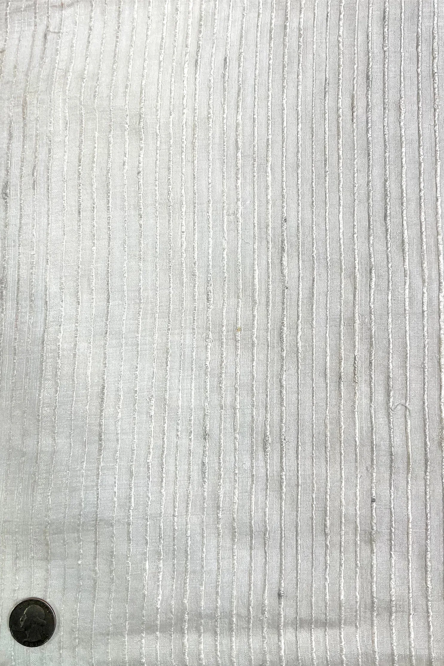 Cream Silk Tweed Fabric