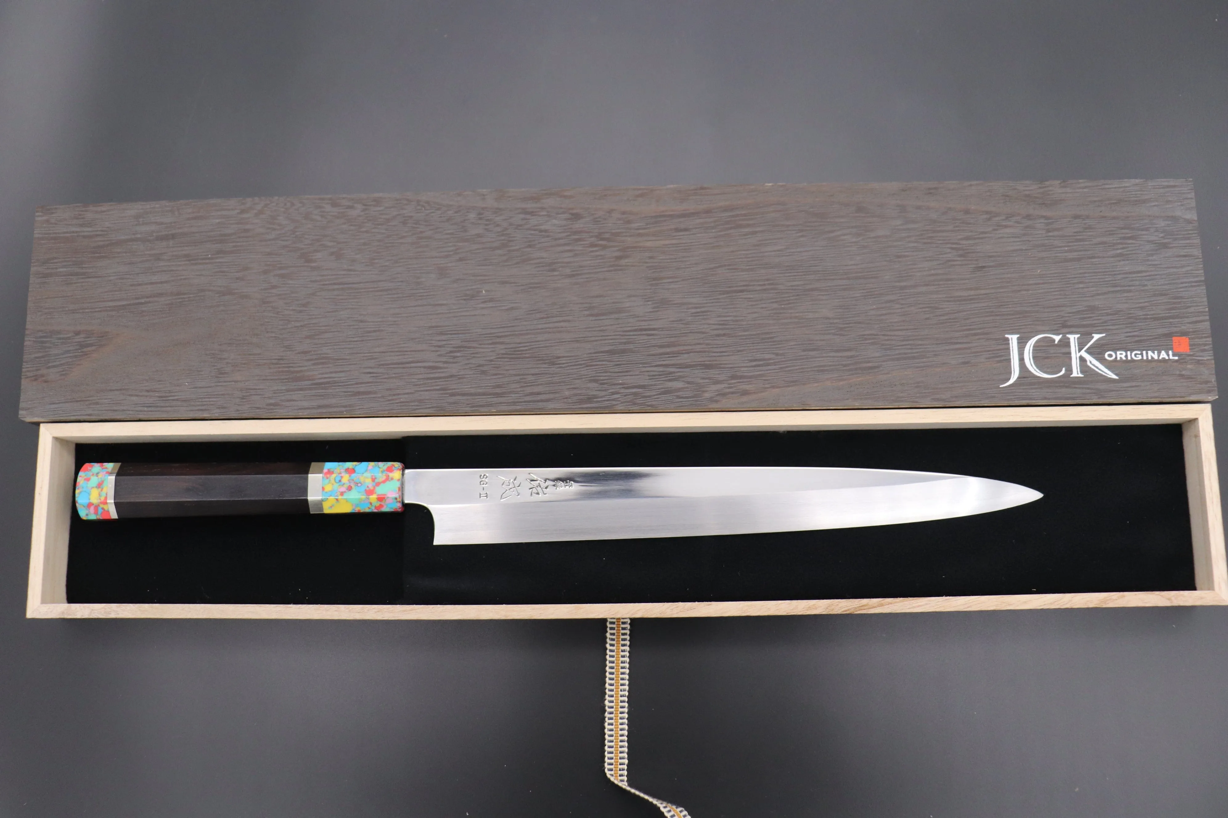 Custom Limited Edition, Sukenari Special Steel Series SG-II Hon Kasumi Yanagiba 270mm (10.6 inch, Single Bevel Edge, SCL-444)