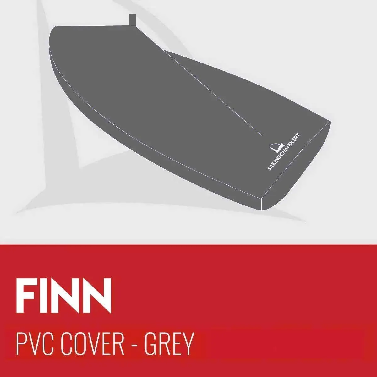 Finn Dinghy Cover - Boom Up - PVC Grey