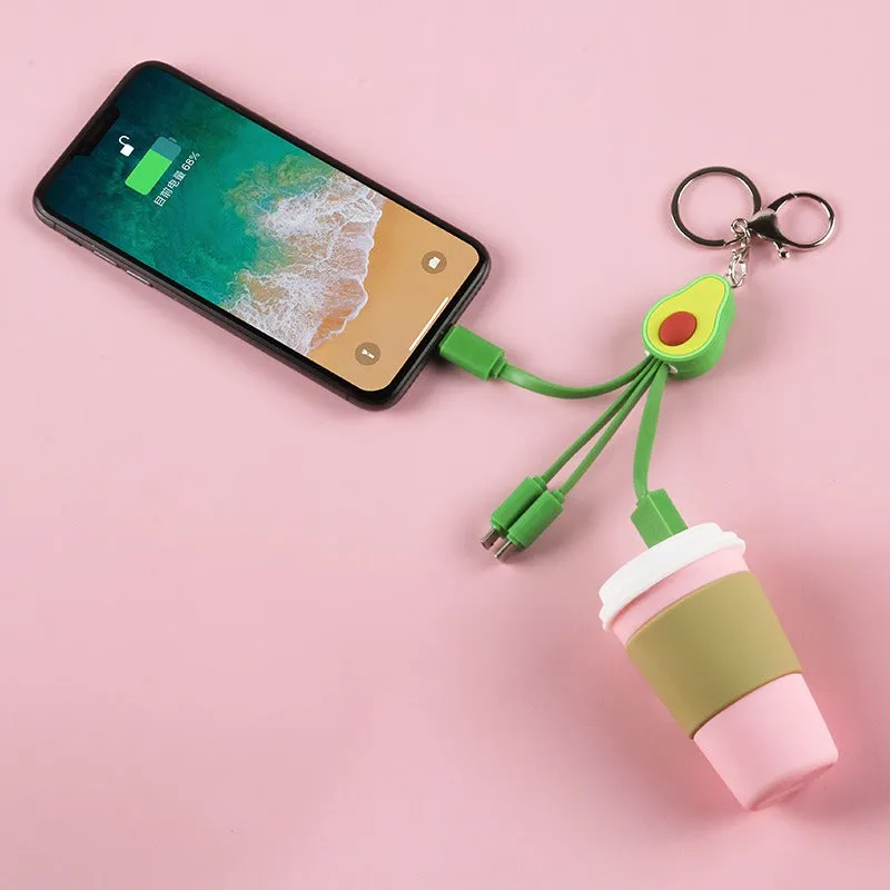 Little Avocado Phone Data Cable keychain