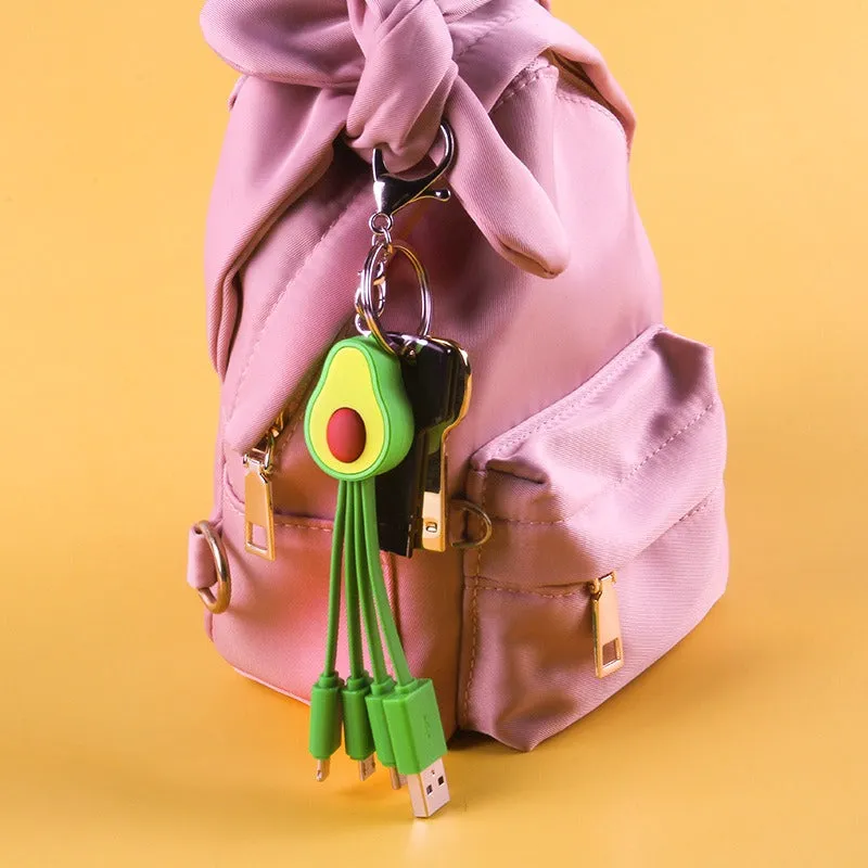 Little Avocado Phone Data Cable keychain