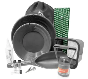 Sluice Fox All-in-One Gold Panning Kit with Portable Sluice  Featuring Miners Moss, Gold Trap Mat, Classifier, and Tote Backpack for Streamlined Gold Prospecting