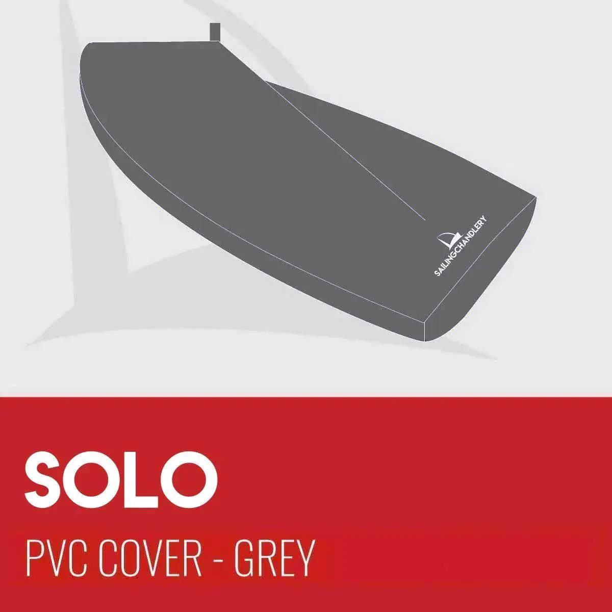 Solo Boat Cover - Boom Up - PVC Grey