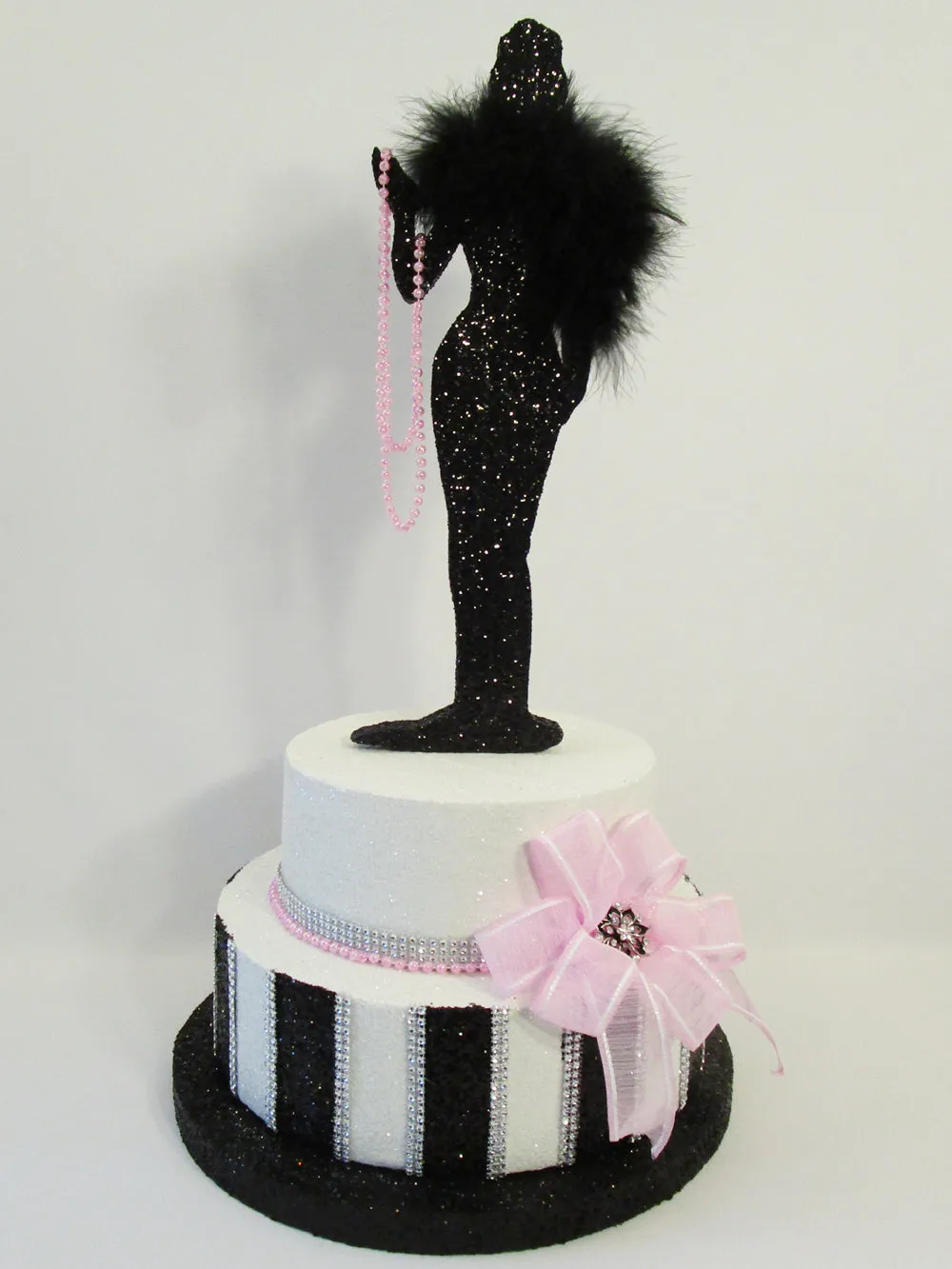 Stripped Faux Cake Centerpiece Base