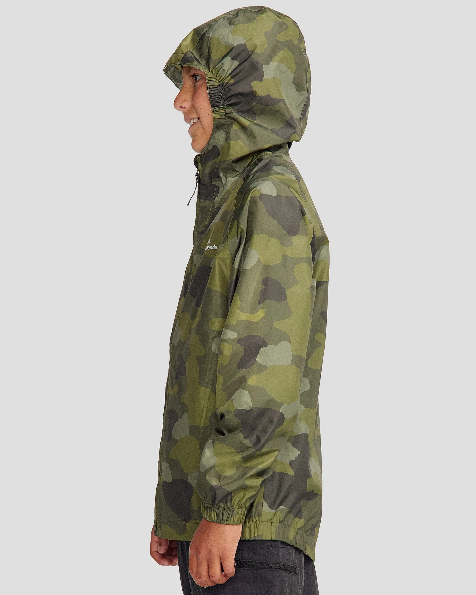 Youth Pocket-it 2-layer Rain Jacket - Light Moss Tree Camo Print