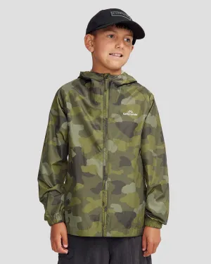 Youth Pocket-it 2-layer Rain Jacket - Light Moss Tree Camo Print