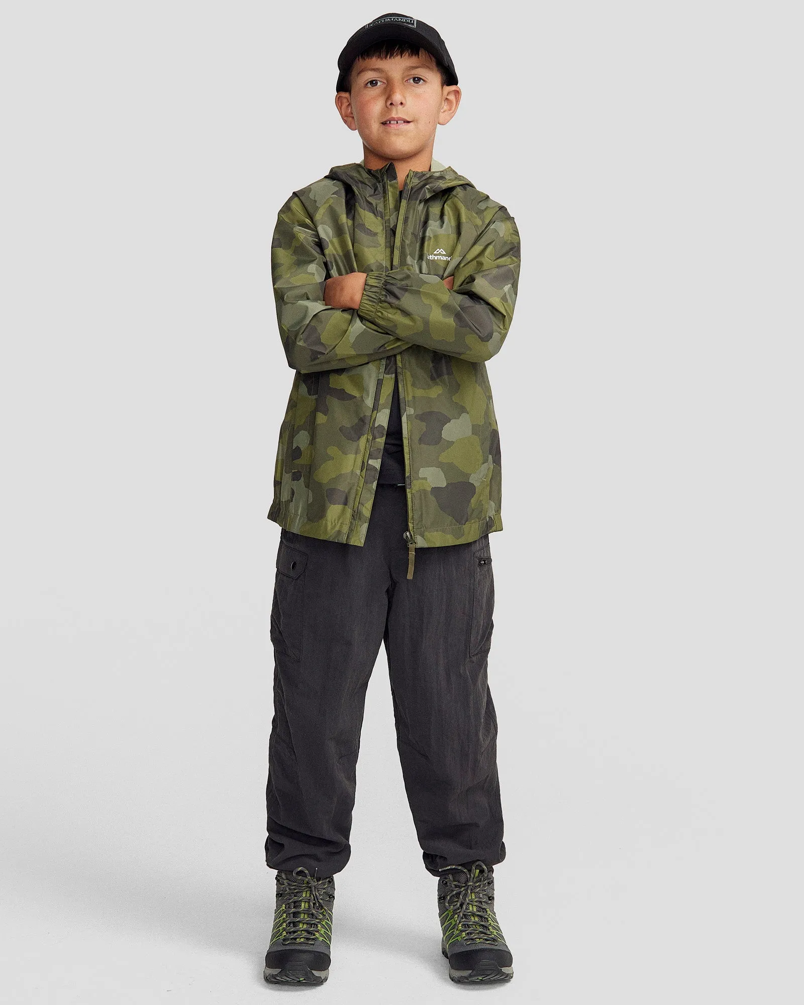 Youth Pocket-it 2-layer Rain Jacket - Light Moss Tree Camo Print