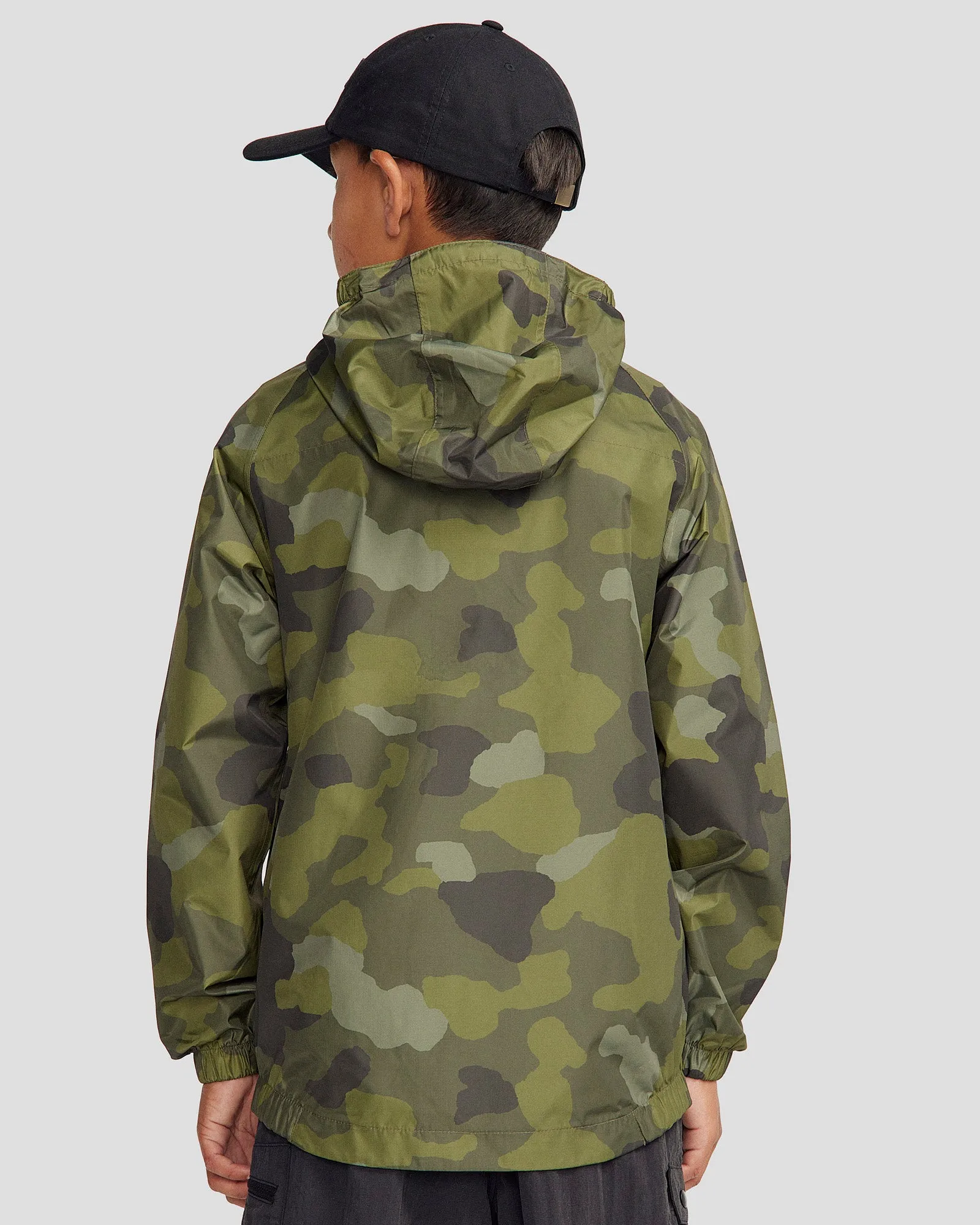 Youth Pocket-it 2-layer Rain Jacket - Light Moss Tree Camo Print