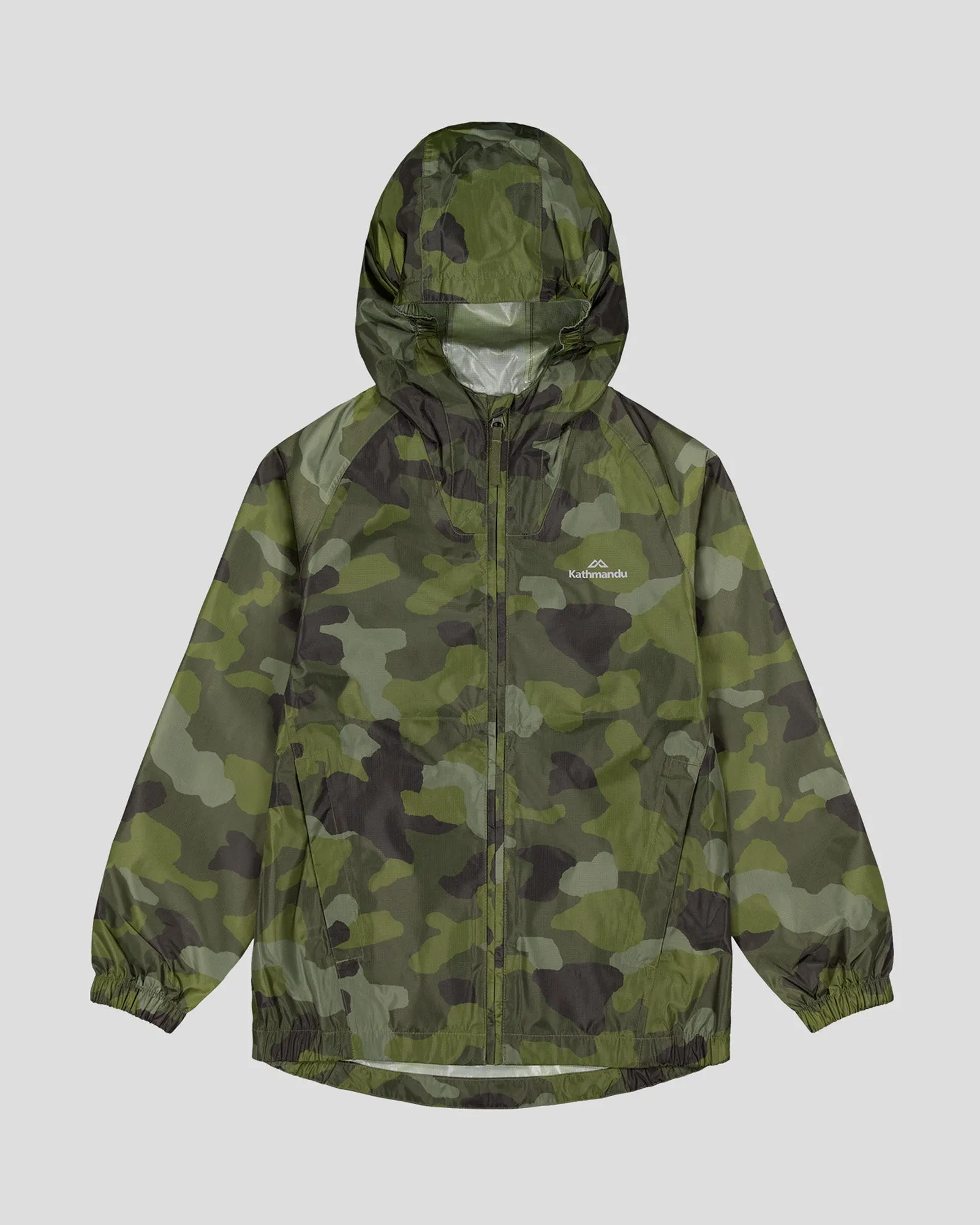 Youth Pocket-it 2-layer Rain Jacket - Light Moss Tree Camo Print